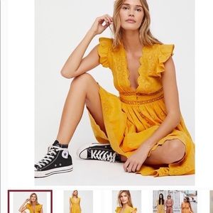 Peach pie midi free people dress